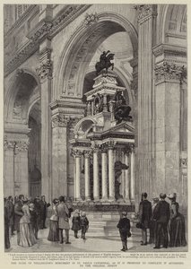 Le monument du duc de Wellington dans la cathédrale Saint-Paul, tel qu